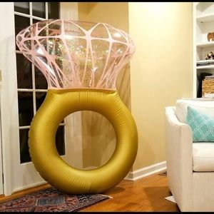 Inflatable 5-foot Engagement Bling Ring Floatie